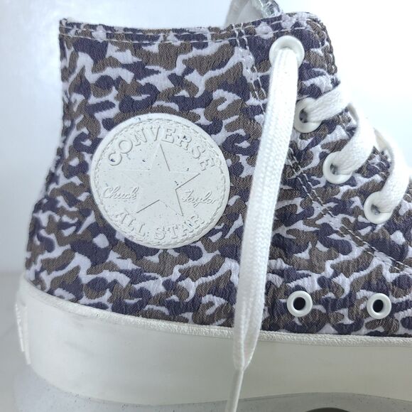 Converse All Star Lugged 2.0 High Platform Women Sz 8.5 Jacquard Sand Dune EUC - Picture 7 of 14